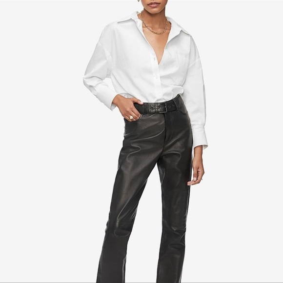 Anine Bing Mika Shirt in White - Picture 2 of 11